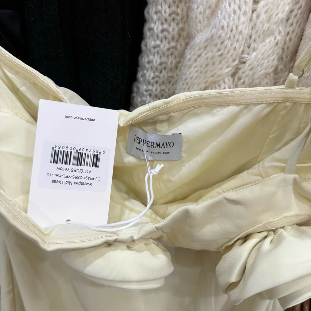 Peppermayo Ivory Midi Dress with Rose Details - Picture 3 of 3